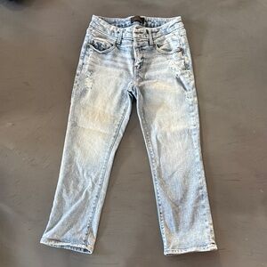 Buckle Light Wash Straight Leg Jeans
